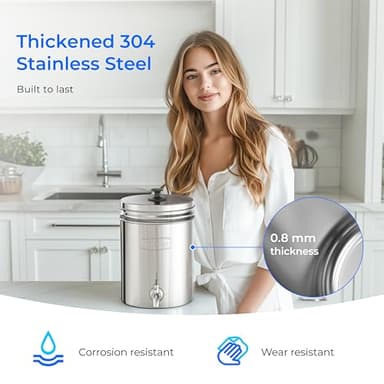 Waterdrop Gravity-fed Water Filter System, with Upgrade 3 Black Carbon Filters and Metal Spigot, 9000 Gallon Longer Lifespan and 150% Faster Flow, King Tank Series, 2.25G - Image 7