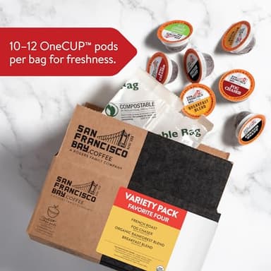 San Francisco Bay Compostable Coffee Pods - Original Variety Pack (120 Ct) K Cup Compatible including Keurig 2.0, French, Breakfast, Fog, Organic Rainforest - Image 5