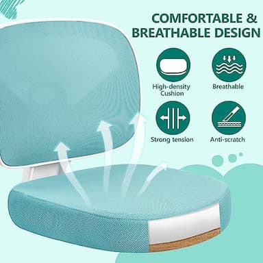 Primy Kids Desk Chair, Pink Study Chair for Boys Girls with Height Adjustable, Swivel Mesh Task Student Chairs for 4-12, Growing Teen Office Chair for Home/School/Office (Teal) - Image 5