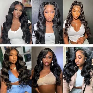 U Part Human Hair Wig Body Wave 18 Inch Brazilian Virgin Hair Glueless Wigs 100% Real Human Hair 180% density U Part Wig for Black Women U Part Wig Human Hair Upart Half Wig Natural Black Color - Image 7