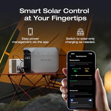 EF ECOFLOW Solar Generator DELTA 3 Plus with 220W Bifacial Solar Panel, 1000W Solar Input, LFP(LiFePO4) Battery, Portable Power Station for Home Backup Power, Camping & RVs - Image 7