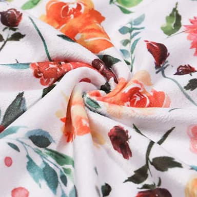 BORITAR Baby Blanket for Girls Super Soft Double Layer Minky with Dotted Backing, Receiving Blanket with Elegant Floral Multicolor Printed Blanket 30 x 40 Inch(75x100cm) - Image 3