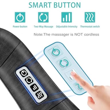 AERLANG Shiatsu Back and Neck Massager, Back Massager Deep Tissue Kneading Neck and Shoulder Massage with Heat, Electric Massage Pillow Fathers Day Gift Ideas from Daughter Son(NOT Cordless) - Image 2