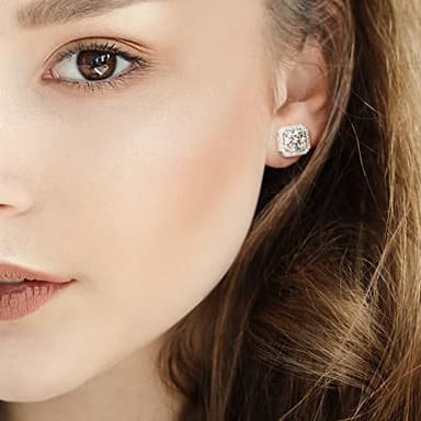 Moissanite Earrings for Men Hypoallergenic S925 Sterling Silver Stud Earrings for Womens 1 Carat D Color VVS1 Clarity With Certificate - Image 2