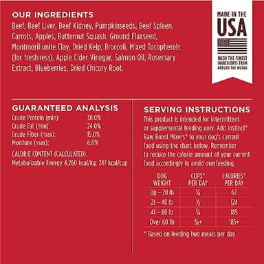 Instinct Raw Boost Mixers, Freeze Dried Dog Food Topper, Grain Free Recipe - All Natural Beef, 14 oz. Bag - Image 7