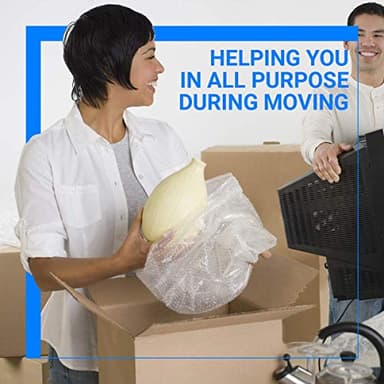 Bubble Cushioning Wrap Rolls, 3/16" x 12" x 72' ft Total [2 Rolls of 36 Feet] Perforated Every 12", 20 Fragile Stickers for Packaging, Shipping, Mailing - Image 6