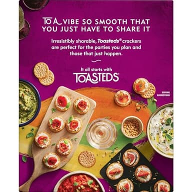 Toasteds Crackers, Cracker Collection, Lunch Snacks, Variety Pack, 12oz Box (1 Box) - Image 9