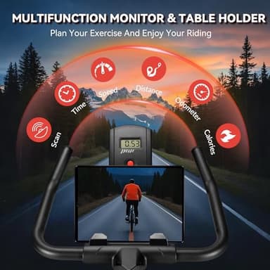 Exercise Bike, WENOKER Magnetic Resistance Stationary Bike for Home, App Supported Indoor Bike with Whisper Quiet, Heavy Flywheel and Upgraded Digital Display - Image 6