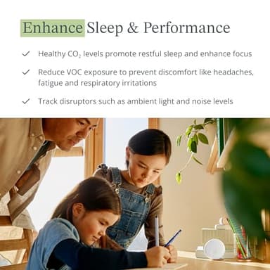 Airthings 322 Wave Enhance -Indoor Air Quality Monitor for CO2, VOC, Humidity, Temp, Pressure plus Noise & Light Sensors - Monitors Conditions for Sleep in Bedrooms & for Concentration in Home Offices - Image 5
