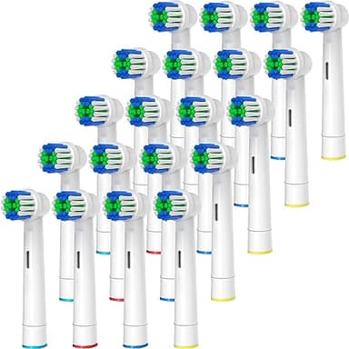 Replacement Toothbrush Heads Compatible with Oral-B Braun, 20 Pcs Professional Electric Toothbrush Brush Heads for Oral B Replacement Head Refill Pro 500/1000/1500/3000/3757/5000/7000/7500/8000 - Image 1
