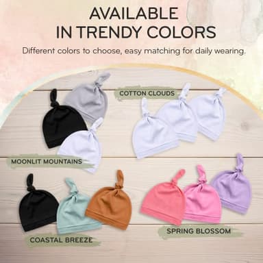 Kiddycare Newborn Baby Hospital Hats - Doctor Developed Beanies for Infant Boys/Girls, Preemie to 12 Months - Pack of 3 - Image 5