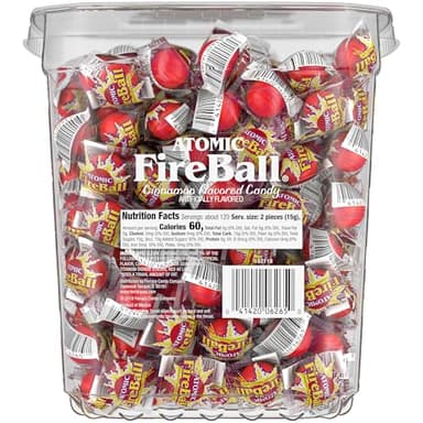 Wonka Atomic Fireball, Candy, Cinnamon Flavor, Individually Wrapped, 7.5 g (240 ct) - Image 7