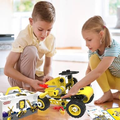 choopheme 10 in 1 Stem Toys for 5 6 7 8 9+ Year Old Building Block Kit Stem Activities Projects Boy Toys Age 4-8 5-7 6-8 8-10 Creative Set Educational Engineering Excavator Construction Birthday - Image 6
