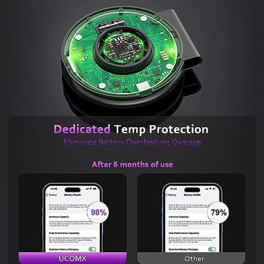 UCOMX Nano Mini Magnetic 2 in 1 Wireless Charger,Traveler Wireless Folding Charging Station,Compatible for iPhone 12/13/14/15/16Pro Max,AirPods Pro,iWatch Ultra,Travel Charger for Multple Devices - Image 3