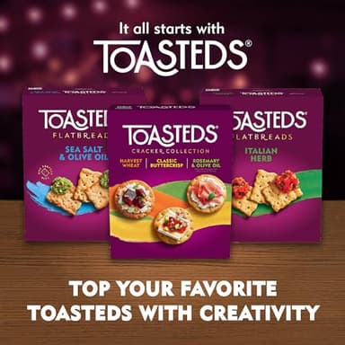 Toasteds Crackers, Cracker Collection, Lunch Snacks, Variety Pack, 12oz Box (1 Box) - Image 7