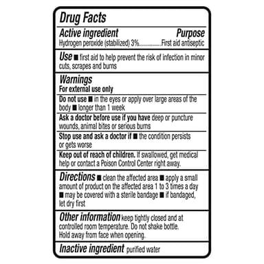 Amazon Basics Hydrogen Peroxide Topical Solution USP, First Aid Antiseptic for Cuts, Scrapes and Wound Disinfection, Pack of 1, 32 fl oz - Image 4