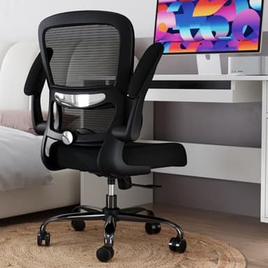 TRALT Office Chair - Ergonomic Desk Chair with Adjustable Lumbar Support, Mesh Computer Chair, Executive Chairs for Home Office Comfortable Lumbar Support (Black) - Image 3