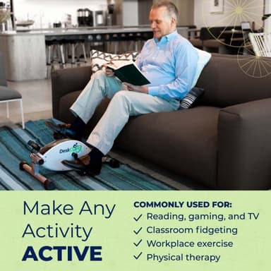 DeskCycle Under Desk Bike Pedal Exerciser - Stationary Bikes for Home & Office - Standard and Adjustable Height Versions - Image 5