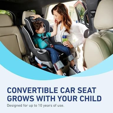 Graco Extend2Fit Convertible Baby Car Seat, Rear and Forward Facing, Adjustable Extension Panel for Extra Legroom, Gotham - Image 5