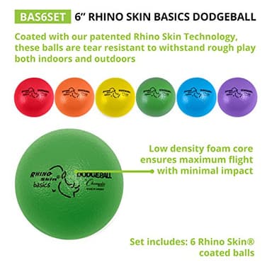 Champion Sports Rhino Skin Basic Dodgeball Set, 6" - Image 3