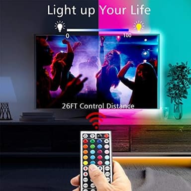dalattin Led Lights for Bedroom 25ft RGB 5050 Led Strip Lights Color Changing Kit with 44 Keys Remote Controller and 12V Power Supply Led Light Strips Indoor Decoration,Easter Decor - Image 6