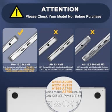 MOSISO Compatible with MacBook Pro 13 inch Case M2 2025, 2024, 2023, 2022-2016 A2338 M1 A2251 A2289 A2159 A1989 A1708 A1706 with/Without Touch Bar, Plastic Hard Shell Case Cover, Light Purple - Image 2