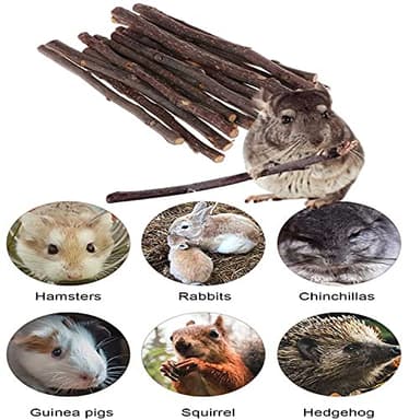 Natural Apple Sticks 10oz(300g) Small Animals Molar Wood Treats Toys Chinchilla Guinea Pig Hamster Rabbit Gerbil Parrot Bunny and Small Animals Chew Stick Toys Treats - Image 3
