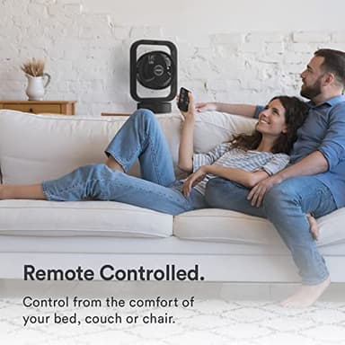 Everdure 10” Oscillating AC Floor, Desk or Table Fan, 4 Speed Settings, Targeted Airflow Control, Remote Control Included, Portable, Perfect for Bedroom, Living Room, Home Office, White - Image 6