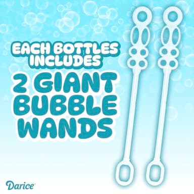 Darice 2 Pack 128oz Bubble Solution Refill for Bubble Machines & Blowers - Easter, Weddings, Birthdays, Outdoor - 4 Big Bubble Wands Included - Non-Toxic Safe for Toddlers & Kids, Colors May Vary - Image 5