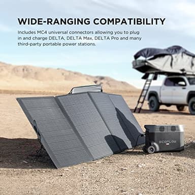 EF ECOFLOW 400W Portable Solar Panel, Foldable & Durable, Complete with an Adjustable Kickstand Case, Waterproof IP68 for Outdoor Adventures - Image 7