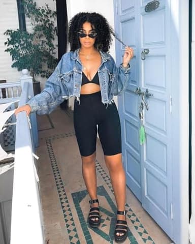 TNNZEET Biker Shorts Women - 8"/5"/3" High Waisted Tummy Control Workout Gym Spandex Booty Yoga Volleyball Shorts A-Black - Image 2