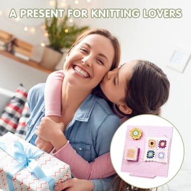 Pink Color 15.4" Foldable Crochet Blocking Board, Upgrade Foldable Large Blocking Board Crocheting with 30 Pcs Pins, Granny Square Blocking Boards, Wooden Knitting Blocking Board for Blocking Crochet - Image 7