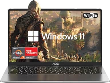 2025 16.1 Laptop Computer AMD Ryzen 7 5700U (8C/16T, Up to 4.3GHz) Radeon RX Vega 8 Graphics Laptop 16GB RAM 512GB NVMe SSD, Windows 11, FHD Display, WiFi 6, 53Wh Battery, HDMI, Webcam, Backlit KB - Image 1