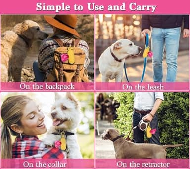 WDFAACK Biodegradable Dog Poo Bags with Holder-240 Large Poop Bags, Corn Starch Blended Compostable Bag, Extra Thick Strong Leak Proof Waste Bag for Dogs (Pink) - Image 7