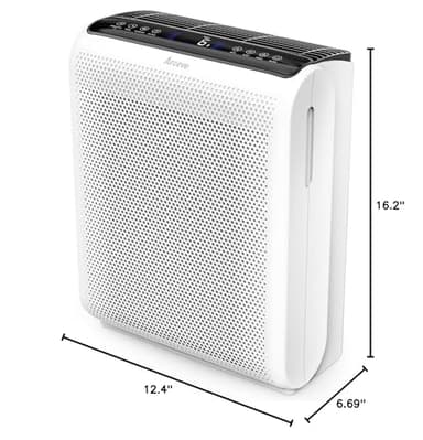 AROEVE Air Purifiers for Bedroom Home Large Room Up to 1504 Ft², 5 Layer Filter for Smoke Pollen Allergies Pet Dander Odor, Air Quality Monitor, Sleep Mode, Timer for Office, Dorm, Kitchen, MK07 White - Image 10