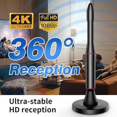 TV Antenna Indoor,650+ Miles Long Range Digital Antenna Indoor for All TV,Antenna for Smart TV for Local Channels,Supports 4K, 1080p - Image 2