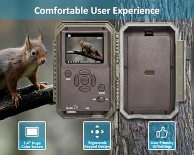 GardePro E5S Trail Camera, 64MP 1296p, HD Game Cameras with 100ft Night Vision, Ultra Fast 0.1s Motion Activated, Waterproof, Camo - Image 8