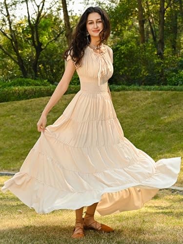 Zhitunemi Renaissance Costume Women Dress: Halloween Costumes Woman 2025 Renaissance Dresses - Halloween Party Theme Events Beige M - Image 6