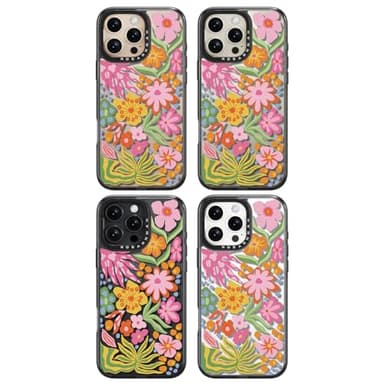 Rosarnnah Compatible for iPhone 16 Pro case Cute - Durable Shockproof 6.6 ft Drop Impact Phone Case - Black Funny Passion Flower Design for iPhone 16 Pro 6.3" - Image 7