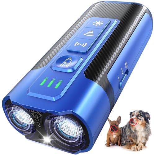 Dog Bark Deterrent Devices-Ultrasonic Anti Barking Device for Dogs with 50ft Range, Rechargeable No Barking Device for Own or Neighbor's Dogs, Portable Safe for Dogs/Humans | Indoor/Outdoor Use-Blue - Image 1