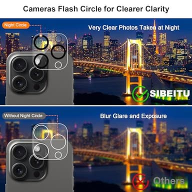 SIBEITU 3 Pack Screen Protector for iPhone 12 Pro with 3 Pack Camera Lens Tempered Glass Protector, 6.1 Inch HD Clear 9H Glass Film Hardness, Scratch Resistent, No Air Bubbles - Image 6