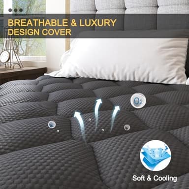 VISCOUNTESS King Hybrid Mattress, 14 Inch Medium Mattress Euro Top for Back & Lumbar Support, 100 Night Trial, Individual Pocket Spring Bed for Motion Isolation & Pressure Relief - Image 6