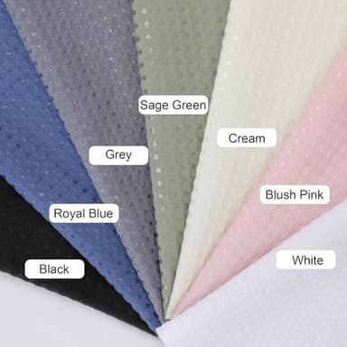 OVZME Blue Shower Curtain Set, Waffle Textured Heavy Duty Fabric Shower Curtain for Bathroom, Luxury Hotel Weighted 230GSM Bath Curtain with 12 Plastic Hooks, Machine Washable, 72x72 - Image 5