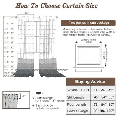 Chyhomenyc Ivory Sheer Curtains 84 Inches Long 2 Panels Set, Light Filtering Cream Voile Window Drapes for Bedroom Living Room, 42Wx84L Inch, Ivory, Set of 2 - Image 4