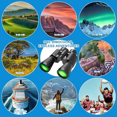 30x50 High-Powered Binoculars for Adults – Compact Waterproof Binoculars for Bird Watching - Waterproof Ideal for Bird Watching, Hunting, Concerts, Travel, Camping & Outdoor Activities - Image 6