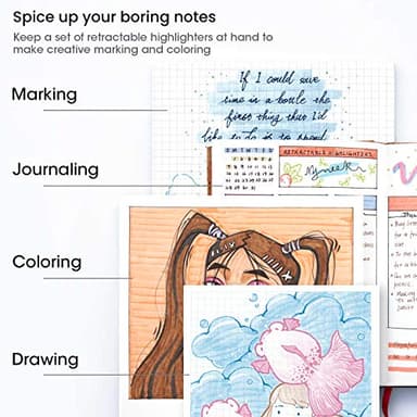 WRITECH Retractable Highlighters Assorted Colors: Chisel Tip Click Aesthetic Highlighter Marker Pens Pack Multi Colored Ink No Bleed Smear for Highlighting Journaling (12ct Neutral) - Image 8