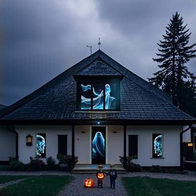 Holographic Rear Projection Screen Video: Outdoor Projection Screens 60" x 106" projectors Halloween Videos for Hang Mounting Backyard Movie Night - Image 2