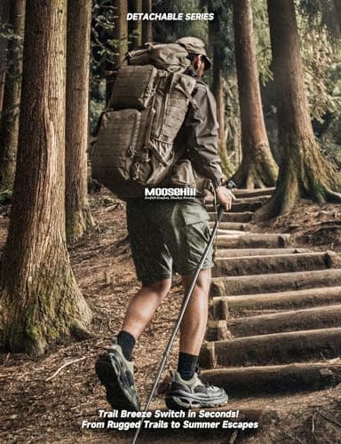 Moosehill Men's-Hiking-Pants Convertible Quick-Dry Water-Resistant Lightweight Zip-Off Outdoor for Hunting, Fishing, Safari with 5 Deep Pockets (Army Green, 34W*30L) - Image 7