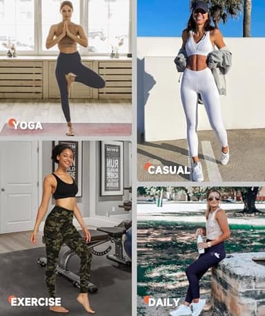 GAYHAY High Waisted Leggings for Women - Soft Opaque Slim Tummy Control Printed Pants for Running Cycling Yoga - Image 5