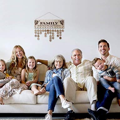 Joy-Leo Family Birthday Reminder Calendar Plaque Wall Hanging with 100 Tags, Help Elderly Mom Grandma Remember Family Birthdays, Best Gifts Ideas for Mom Grandma from Daughter Son Kids, Model JL01 - Image 9